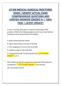 ATI RN MEDICAL-SURGICAL PROCTORED EXAM NEWEST ACTUAL EXAM COMPREHENSIVE QUESTIONS AND VERIFIED ANSWERS GRADED A&plus; 100&percnt; PASS LATEST UPDATE&excl;&NewLine;