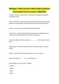 Michigan Credit Insurance Producer Exam Bundle 2026&sol;2027