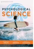 Test Bank for Psychological Science &lpar;7th Edition&rpar; by Phelps&comma; Berkman&comma; Gazzaniga &ndash; Chapters 1 & 2