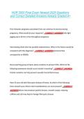 NUR 3500 Final Exam Newest 2026 Questions &NewLine;and Correct Detailed Answers Already Graded A&plus; 