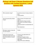 Biology Lab Exam 2 Review Questions and&NewLine;Answers with Verified Solutions &vert; Latest&NewLine;Updated 2026