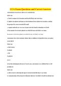 CCA Exam Questions and Correct Answers