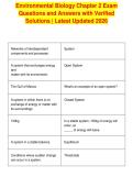 Environmental Biology Chapter 2 Exam&NewLine;Questions and Answers with Verified&NewLine;Solutions &vert; Latest Updated 2026