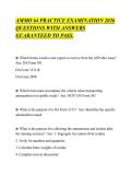 AMMO 64 PRACTICE EXAMINATION 2026 &NewLine;QUESTIONS WITH ANSWERS &NewLine;GUARANTEED TO PASS&period;