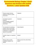Environmental Biology Chapter 3 Exam&NewLine;Questions and Answers with Verified&NewLine;Solutions &vert; Latest Updated 2026&NewLine;