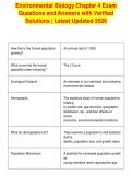 Environmental Biology Chapter 4 Exam&NewLine;Questions and Answers with Verified&NewLine;Solutions &vert; Latest Updated 2026