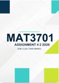 MAT3701 Assignment 4 2026 - Due 15 July 2026