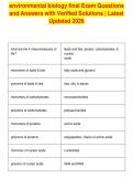 environmental biology final Exam Questions&NewLine;and Answers with Verified Solutions &vert; Latest&NewLine;Updated 2026