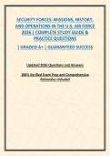 SECURITY FORCES&colon; MISSIONS&comma; HISTORY&comma; AND OPERATIONS IN THE U&period;S&period; AIR FORCE 2026 &vert; COMPLETE STUDY GUIDE & PRACTICE QUESTIONS