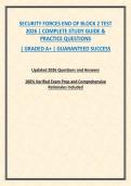 SECURITY FORCES END OF BLOCK 2 TEST 2026 &vert; COMPLETE STUDY GUIDE & PRACTICE QUESTIONS