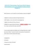 NUR 2474 Pharmacology Final Exam NCLEX Newest &NewLine;2026 Questions and Correct Detailed Answers Already &NewLine;Graded A&plus; 