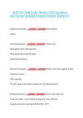 NUR 242 Final Exam Newest 2026 Questions &NewLine;and Correct Detailed Answers Already Graded A&plus; 