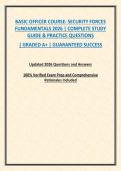 BASIC OFFICER COURSE&colon; SECURITY FORCES FUNDAMENTALS 2026 &vert; COMPLETE STUDY GUIDE & PRACTICE QUESTIONS