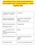 Epic Bridges Exam Study Guide Questions&NewLine;and Answers with Verified Solutions &vert; Latest&NewLine;Updated 2026