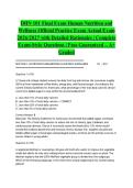 DHN 101 Final Exam Human Nutrition and Wellness Official Practice Exam Actual Exam 2026&sol;2027 with Detailed Rationales &vert; Complete Exam-Style Questions &vert; Pass Guaranteed &ndash; A&plus; Graded&NewLine;&NewLine;