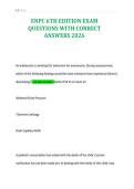 ENPC 6TH EDITION EXAM&NewLine;QUESTIONS WITH CORRECT&NewLine;ANSWERS 2026