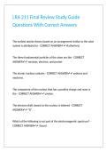 LRA 211 Final Review Study Guide Questions With Correct Answers