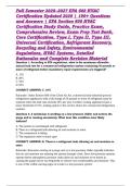 Fall Semester 2026&ndash;2027 EPA 608 HVAC Certification Updated 2026 &vert; 190&plus; Questions and Answers &vert; EPA Section 608 HVAC Certification Study Guide&comma; Practice Exam&comma; Comprehensive Review&comma; Exam Prep Test Bank&comma; Core Certification&comma; Type I&comma; Type II&comma; Type III&comma; Univers