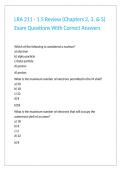 LRA 211 - 1&period;5 Review &lpar;Chapters 2&comma; 3&comma; & 5&rpar; Exam Questions With Correct Answers&period;