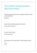 LRA 211 week 1 quiz Exam Questions With Correct Answers 