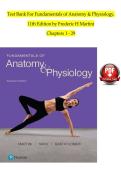 Test Bank For Fundamentals of Anatomy & Physiology&comma; &NewLine;11th Edition by Frederic H Martini &NewLine;Chapters 1 - 29 