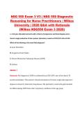 NSG 550 Exam 3 V1&ndash;V3 &vert; NSG 550 Diagnostic Reasoning for Nurse Practitioners &vert; Wilkes University &vert; 2026 Q&A with Rationale &lpar;Wilkes NSG550 Exam 3 2026&rpar;