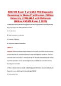 NSG 550 Exam 1 V2 &vert; NSG 550 Diagnostic &NewLine;Reasoning for Nurse Practitioners &vert; Wilkes &NewLine;University &vert; 2026 Q&A with Rationale &NewLine;&lpar;Wilkes NSG550 Exam 1 2026&rpar; 