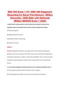 NSG 550 Exam 1 V1&ndash;V3 &vert; NSG 550 Diagnostic Reasoning for Nurse Practitioners &vert; Wilkes University &vert; 2026 Q&A with Rationale &lpar;Wilkes NSG550 Exam 1 2026&rpar;