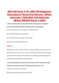 NSG 550 Exam 2 V1&ndash;V3 &vert; NSG 550 Diagnostic Reasoning for Nurse Practitioners &vert; Wilkes University &vert; 2026 Q&A with Rationale &lpar;Wilkes NSG550 Exam 2 2026&rpar;