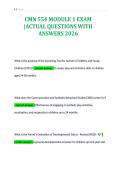 CMN 554 MODULE 1 EXAM&NewLine;&vert;ACTUAL QUESTIONS WITH&NewLine;ANSWERS 2026