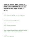 ANSC 1401 GENERAL ANIMAL SCIENCE FINAL &NewLine;EXAM COMPLETE PREPARATION GUIDE WITH &NewLine;BREEDING&comma; NUTRITION&comma; AND PHYSIOLOGY &NewLine;REVIEW 