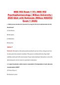 NSG 552 Exam 1 V1&ndash;V3 &vert; NSG 552 Psychopharmacology &vert; Wilkes University &vert; 2026 Q&A with Rationale &lpar;Wilkes NSG552 Exam 1 2026&rpar;