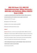 NSG 552 Exam 2 V2 &vert; NSG 552 &NewLine;Psychopharmacology &vert; Wilkes University &vert; &NewLine;2026 Q&A with Rationale &lpar;Wilkes NSG552 &NewLine;Exam 2 2026&rpar; 