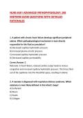 NURS 6501 ADVANCED PATHOPHYSIOLOGY FINAL AND MIDTERM EXAM QUESTIONS WITH 100&percnt; VERIFIED ANSWERS AND DETAILED RATIONALES