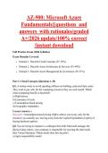 AZ-900&colon; Microsoft Azure &NewLine;Fundamentals&vert;&vert;&vert;questions  and &NewLine;answers  with rationales&sol;graded &NewLine;A&plus;&sol;2026 update&sol;100&percnt; correct &NewLine;&sol;instant download