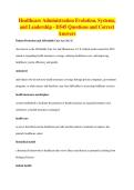 Healthcare Administration Evolution&comma; Systems&comma;&NewLine;and Leadership - D545 Questions and Correct&NewLine;Answers