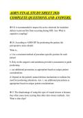 AORN FINAL STUDY SHEET 2026 &NewLine;COMPLETE QUESTIONS AND ANSWERS&period; 