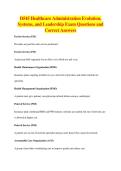 D545 Healthcare Administration Evolution&comma;&NewLine;Systems&comma; and Leadership Exam Questions and&NewLine;Correct Answers
