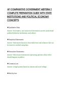 AP COMPARATIVE GOVERNMENT MIDTERM 2 &NewLine;COMPLETE PREPARATION GUIDE WITH STATE &NewLine;INSTITUTIONS AND POLITICAL ECONOMY &NewLine;CONCEPTS