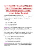 EMT FISDAP FINAL EXAM 2 &lpar;2026 &NewLine;UPDATED&rpar;&vert;&vert;&vert; questions  and answers  &NewLine;with rationales&sol;graded A&plus;&sol;&sol;100&percnt; &NewLine;correct &sol;instant download 