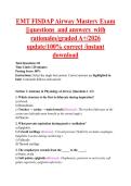 EMT FISDAP Airway Mastery Exam &NewLine;&vert;&vert;&vert;questions  and answers  with &NewLine;rationales&sol;graded A&plus;&sol;2026 &NewLine;update&sol;100&percnt; correct &sol;instant &NewLine;download 