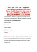 NURS 660 Exam 3 V1&ndash;V3 &vert; NURS 660 Psychopharmacology and Advanced Mental Health &vert; Maryville University of St&period; Louis &vert; 2026 Q&A with Rationale &lpar;Maryville NURS660 Exam 3 2026&rpar;