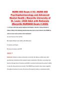 NURS 660 Exam 4 V2 &vert; NURS 660 &NewLine;Psychopharmacology and Advanced &NewLine;Mental Health &vert; Maryville University of &NewLine;St&period; Louis &vert; 2026 Q&A with Rationale &NewLine;&lpar;Maryville NURS660 Exam 4 2026&rpar;