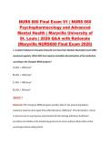 NURS 660 Final Exam V1&ndash;V3 &vert; NURS 660 Psychopharmacology and Advanced Mental Health &vert; Maryville University of St&period; Louis &vert; 2026 Q&A with Rationale &lpar;Maryville NURS660 Final Exam 2026&rpar;