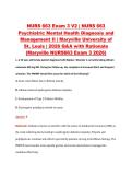 NURS 663 Exam 3 V2 &vert; NURS 663 &NewLine;Psychiatric Mental Health Diagnosis and &NewLine;Management II &vert; Maryville University of &NewLine;St&period; Louis &vert; 2026 Q&A with Rationale &NewLine;&lpar;Maryville NURS663 Exam 3 2026&rpar; 