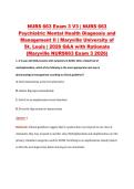 NURS 663 Exam 3 V3 &vert; NURS 663 &NewLine;Psychiatric Mental Health Diagnosis and &NewLine;Management II &vert; Maryville University of &NewLine;St&period; Louis &vert; 2026 Q&A with Rationale &NewLine;&lpar;Maryville NURS663 Exam 3 2026&rpar; 