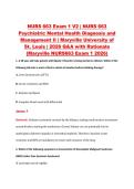 NURS 663 Exam 1 V2 &vert; NURS 663 &NewLine;Psychiatric Mental Health Diagnosis and &NewLine;Management II &vert; Maryville University of &NewLine;St&period; Louis &vert; 2026 Q&A with Rationale &NewLine;&lpar;Maryville NURS663 Exam 1 2026&rpar;
