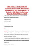 NURS 663 Exam 1 V1&ndash;V3 &vert; NURS 663 Psychiatric Mental Health Diagnosis and Management II &vert; Maryville University of St&period; Louis &vert; 2026 Q&A with Rationale &lpar;Maryville NURS663 Exam 1 2026&rpar;