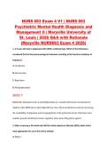 NURS 663 Exam 4 V1 &vert; NURS 663 &NewLine;Psychiatric Mental Health Diagnosis and &NewLine;Management II &vert; Maryville University of &NewLine;St&period; Louis &vert; 2026 Q&A with Rationale &NewLine;&lpar;Maryville NURS663 Exam 4 2026&rpar; 