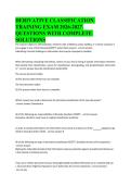 DERIVATIVE CLASSIFICATION TRAINING EXAM 2026-2027 QUESTIONS WITH COMPLETE SOLUTIONS&period;&NewLine;&NewLine;